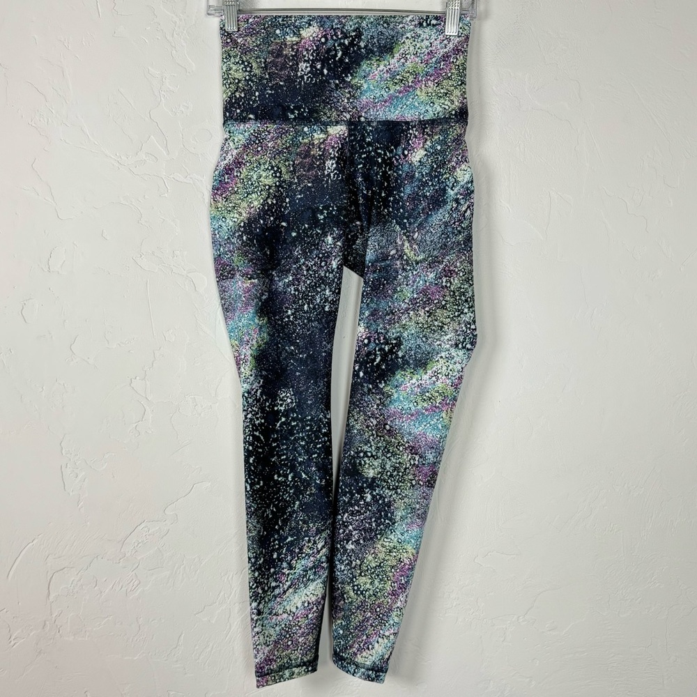 Old Navy Active Leggings Powersoft Extra High Rise Go Dry‎ Galaxy Print Space